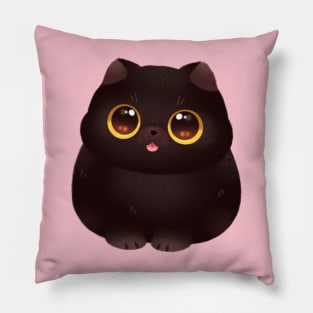 Chonky Black Cat Pillow