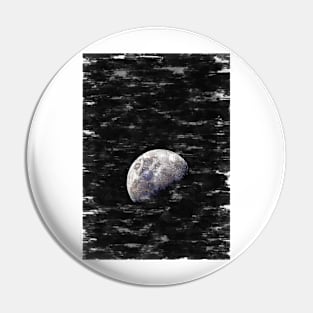 Partial Bright Moon In The Night Sky. For Moon Lovers. Pin