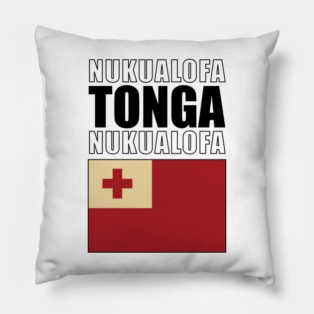 Flag of Tonga Pillow by KewaleeTee