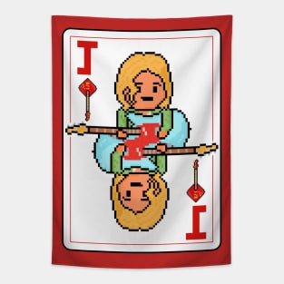 Pixelrockstars Jack of Diamonds Playing Card Tapestry