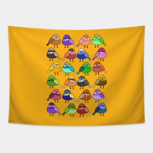 Upbeat Summer Exotic Bird Pattern Tapestry