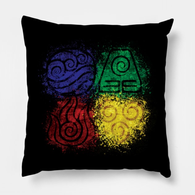 Four Elements Pillow by sambeawesome