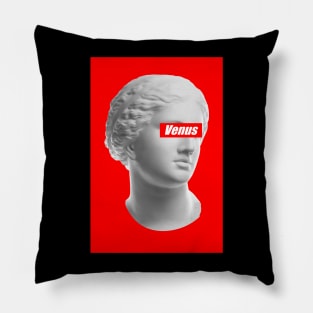 Venus Vaporwave GRLPWR Fem Party Techno Protest Pillow