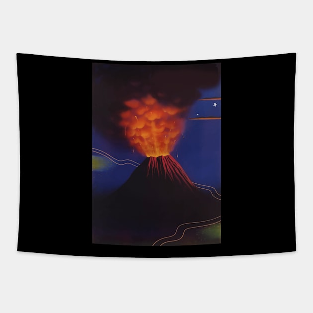 Vintage Volcano Tapestry by JamexAlisa