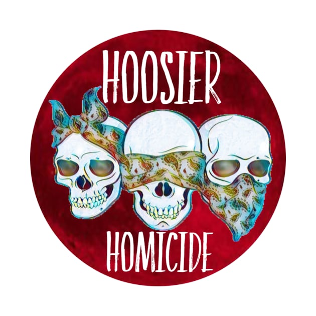 Hoosier Homicide Red Moon Skulls by Hoosierhomicide