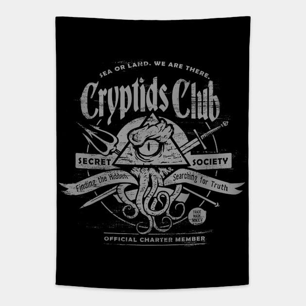 Cryptids Club Tapestry by heartattackjack