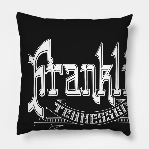 Vintage Franklin, TN Pillow by DonDota