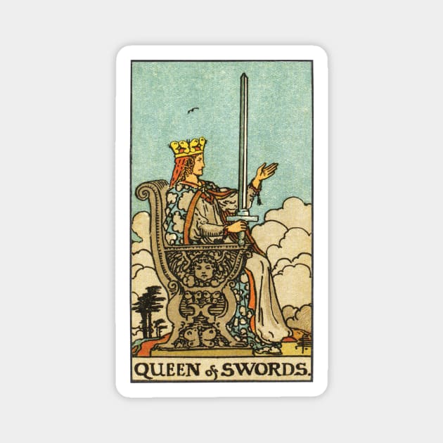 QUEEN OF SWORDS Magnet by WAITE-SMITH VINTAGE ART