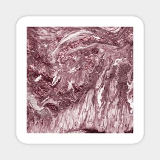 Rose gold marble rush - amethyst Magnet