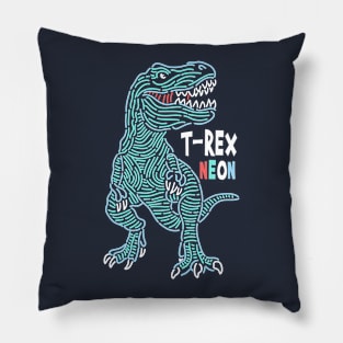 T-Rex Neon Pillow