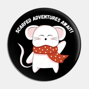 Scarfed Adventures Await! Christmas, winter season Pin