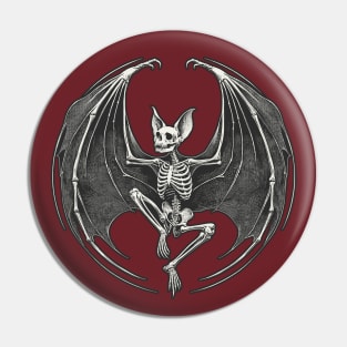 Vampire Bat Skeleton Pin