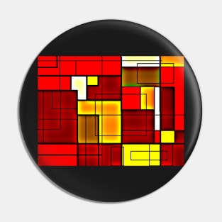 CODE RED Abstract AI Art Pin