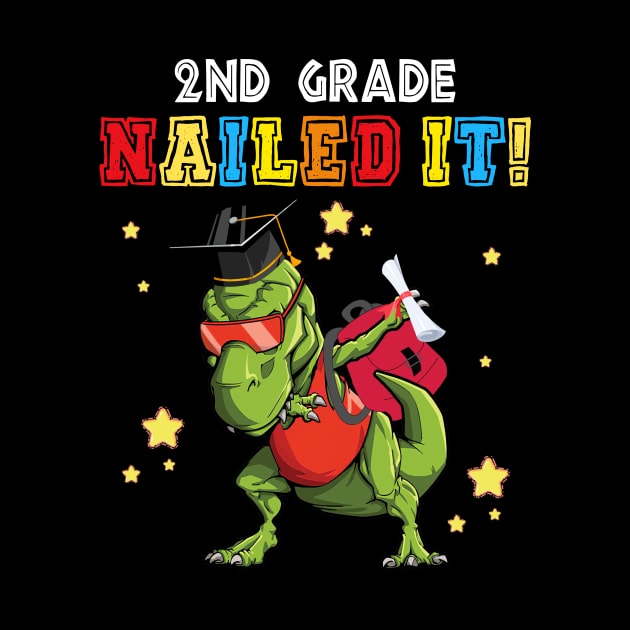 T Rex 2nd grade Nailed It Graduation Class Of 2021 by webster