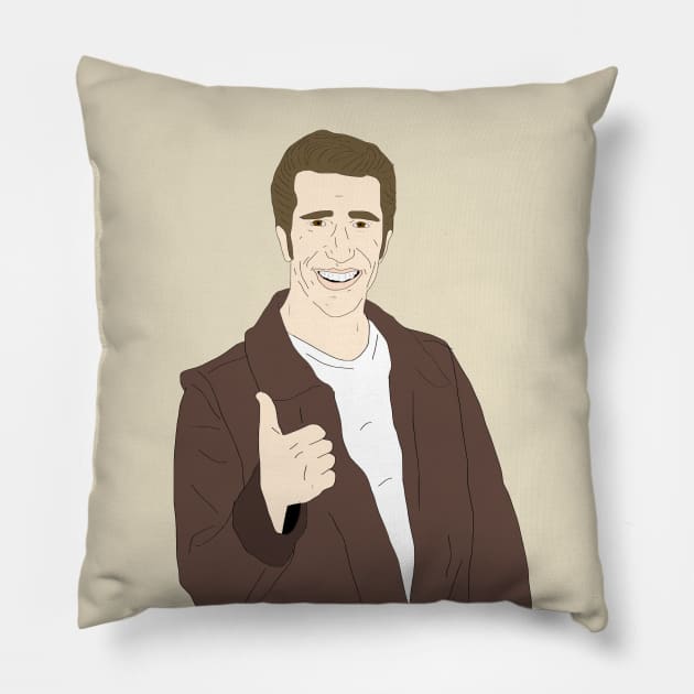 Fonzie Pillow by VideoNasties