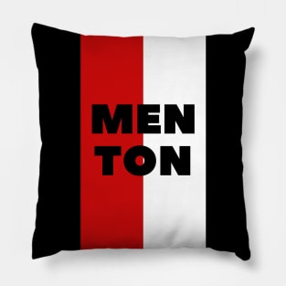 Menton City in Monaco Flag Vertical Pillow