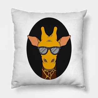 Girafffe with Sunglasses Pillow