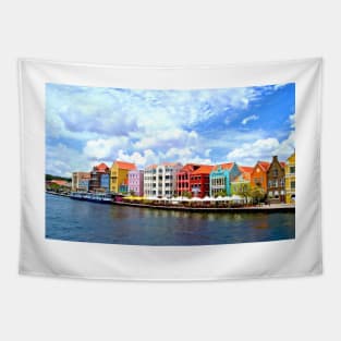 Pastel Colors of the Caribbean Coastline in Curacao Tapestry