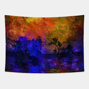 Asian abstract silhouettes Tapestry