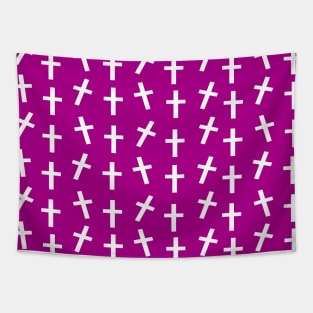 Christian cross Jesus pink Easter pattern Tapestry