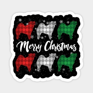 Chow Chow Merry Christmas Argyle Magnet