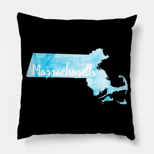 Blue Massachusetts Pillow