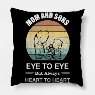 Mom and sons typography Pillow