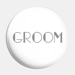 The word Groom Pin