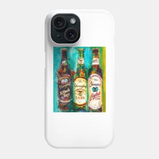 Man Cave  Black and White, Lager and Light Beer Phone Case