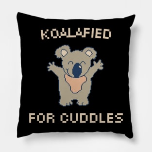 Koalafied for Cuddles, 8-Bit Pixel Art Koala Pillow