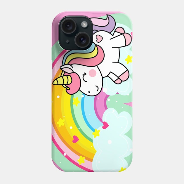 Rainbow Unicorn Phone Case by Red Rov