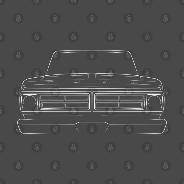 1971 Ford F-100 - front stencil, white by mal_photography