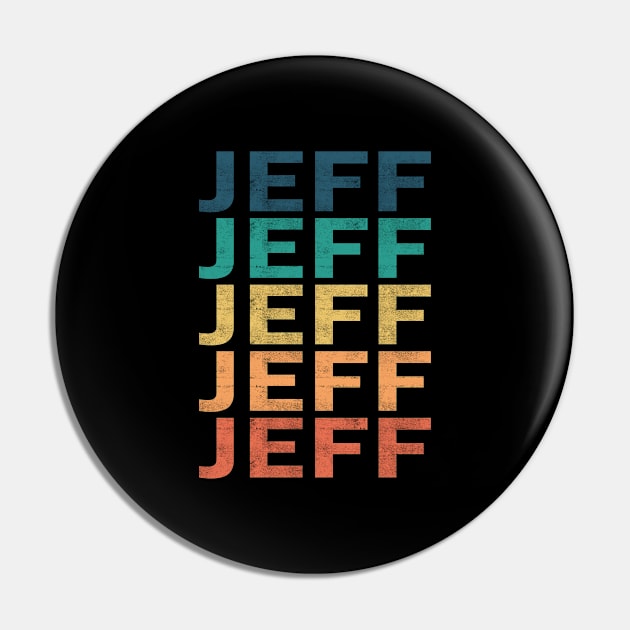 Jeff Name T Shirt - Jeff Vintage Retro Name Gift Item Tee Pin by henrietacharthadfield