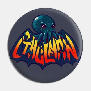 Cthulman (navy) - Cthulhu mashup Pin