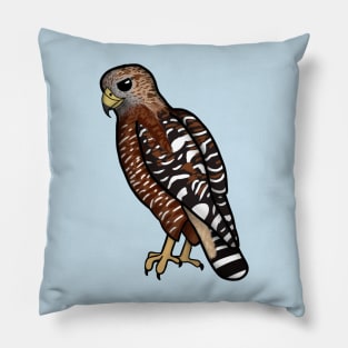 Red Shouldered Hawk (Large Print) Pillow