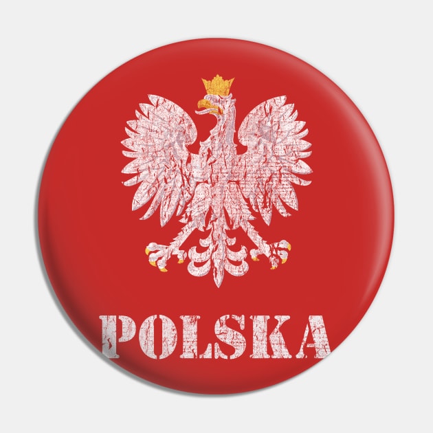 Vintage Poland Polish Eagle Flag Pin by vladocar