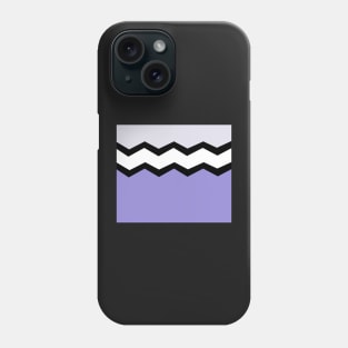 Abstract zigzag - purple, black and white. Phone Case