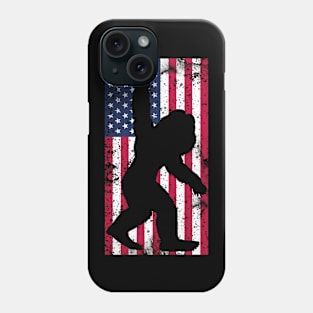 Patriotic Myth: Retro Bigfoot Meets July 4th Phone Case