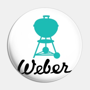 Grill Giants Weber Classic Vintage Light Green/Blue Kettle Pin