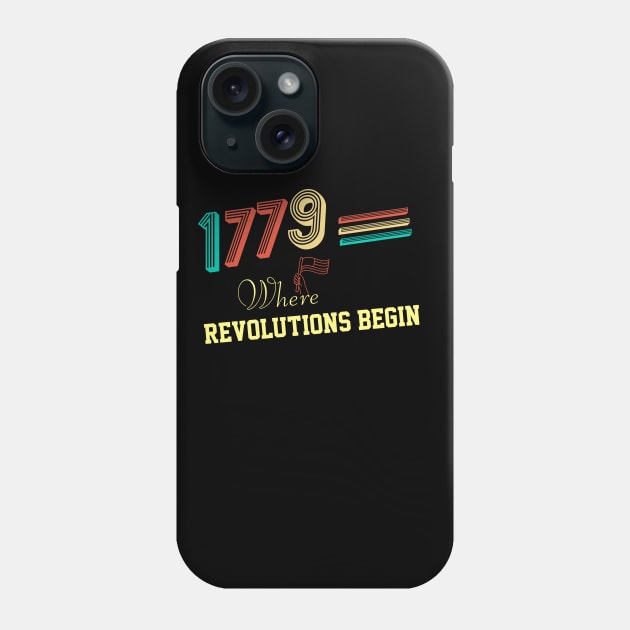 1776 Where Revolutions Begin Phone Case by Hephaestus