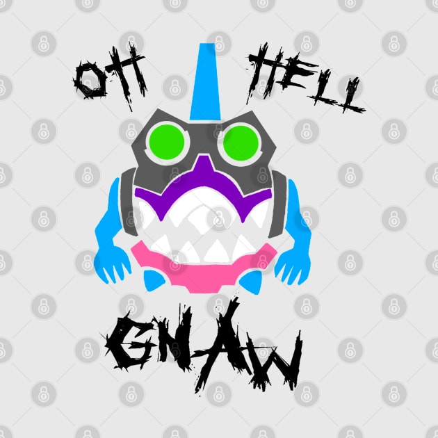 OH HELL GNAW Black by SlothworksStudios