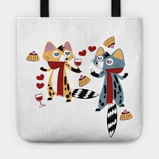 Genet-cats in love Valentines #2 Tote