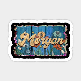 Retro Morgan Name Flowers Limited Edition Proud Classic Styles Magnet