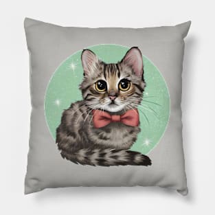 Coquette Tabby Cat Pillow