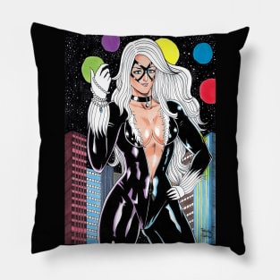 Black Cat - Night City Pillow