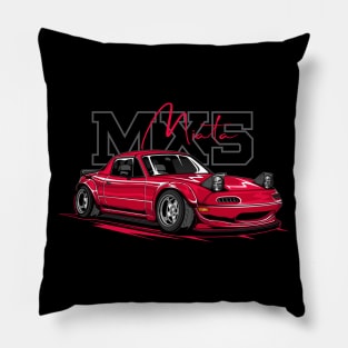 Red Mazda MX5 Miata Pillow