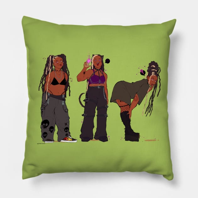 Rakiyah's Alt Aesthetic Pillow by Naniidraws