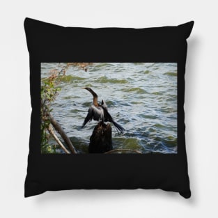 Cormorant on a Lake Pillow