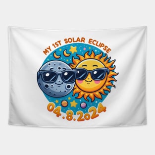 My First Total Solar Eclipse April 8 2024 Toddler Kids Tapestry