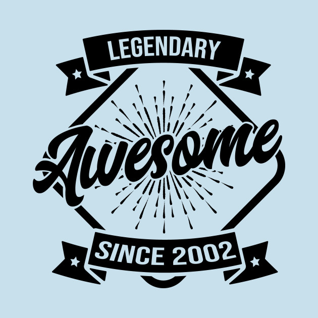 Disover Legendary since 2002 birthday retro - Awesome Since 2002 - T-Shirt